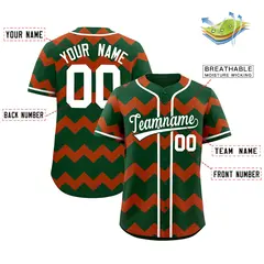 Green Texas Orange White Ripple Authentic Baseball Jersey 2