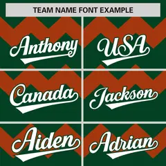 Green Texas Orange White Ripple Authentic Baseball Jersey 4