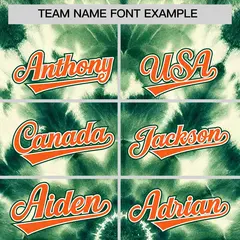 Green Tie-Dye Graffiti Authentic Baseball Jersey 3