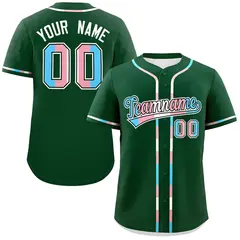 Green Transgender Pride Month Classic Baseball Jersey 1