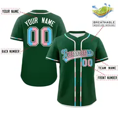 Green Transgender Pride Month Classic Baseball Jersey 2