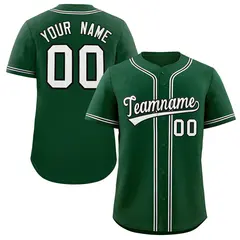 Green White-Black Classic Authentic Baseball Jersey