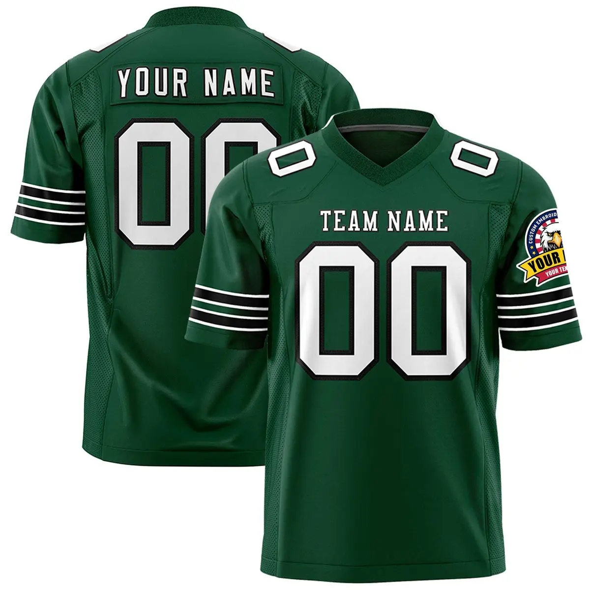 Green White-Black Classic Authentic Football Jersey