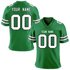 Green White-Black Classic Mesh Authentic Football Jersey 1