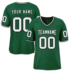 Green White-Black Classic Style Authentic Football Jersey
