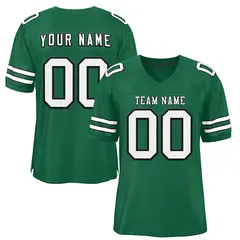 Green White-Black Classic Style Mesh Football Jersey 1