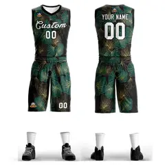 Green White-Black Graffiti Pattern Mesh Basketball Jersey 1
