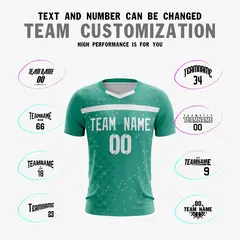 Green White Breathable Sport Soccer Jersey 3
