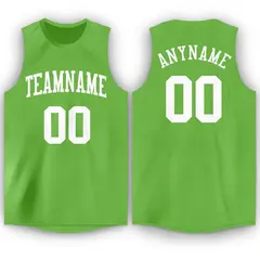 Green White Classic Athletic Casual Basketball Jersey 1