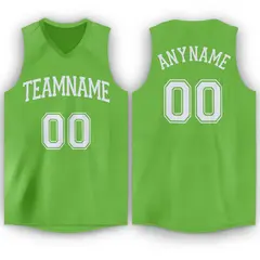 Green White Classic Athletic Men Boy Basketball Jersey 1