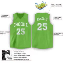Green White Classic Athletic Men Boy Basketball Jersey 2