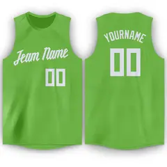 Green White Classic Athletic Men Boy Basketball Jersey 1