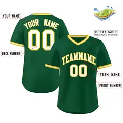 Green White Classic Authentic Pullover Baseball Jersey 2