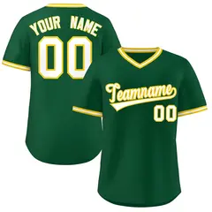 Green White Classic Authentic Pullover Baseball Jersey 1
