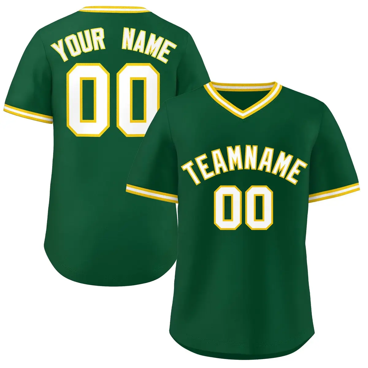 Green White Classic Authentic Pullover Baseball Jersey