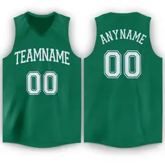 Green White Classic Breathable Basketball Jersey 1