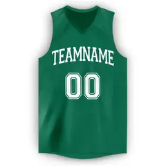 Green White Classic Breathable Basketball Jersey 5