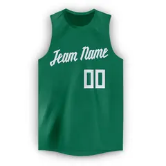 Green White Classic Breathable Basketball Jersey 5