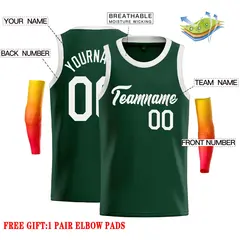 Green White Classic Casual Basketball Jersey 2