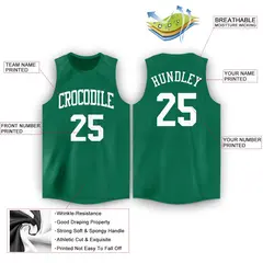 Green White Classic Fashion Basketball Jersey 2