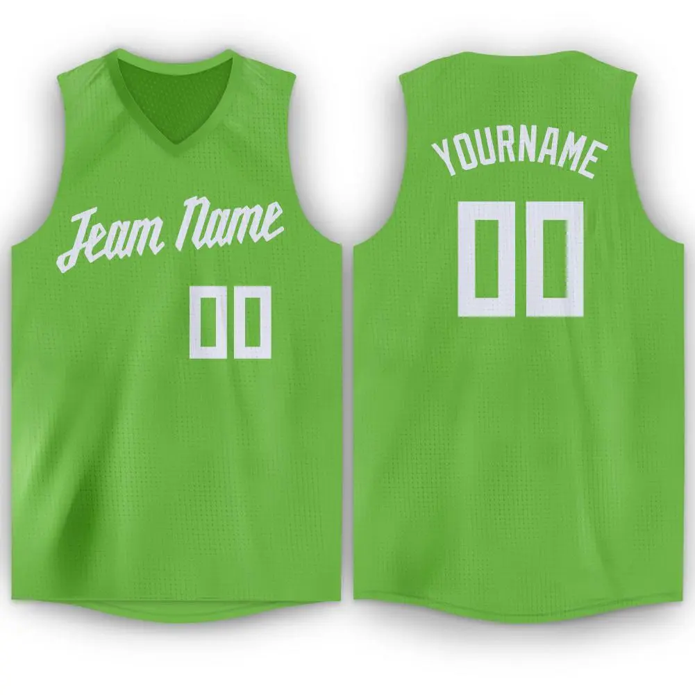 Green White Classic Fashion Basketball Jersey