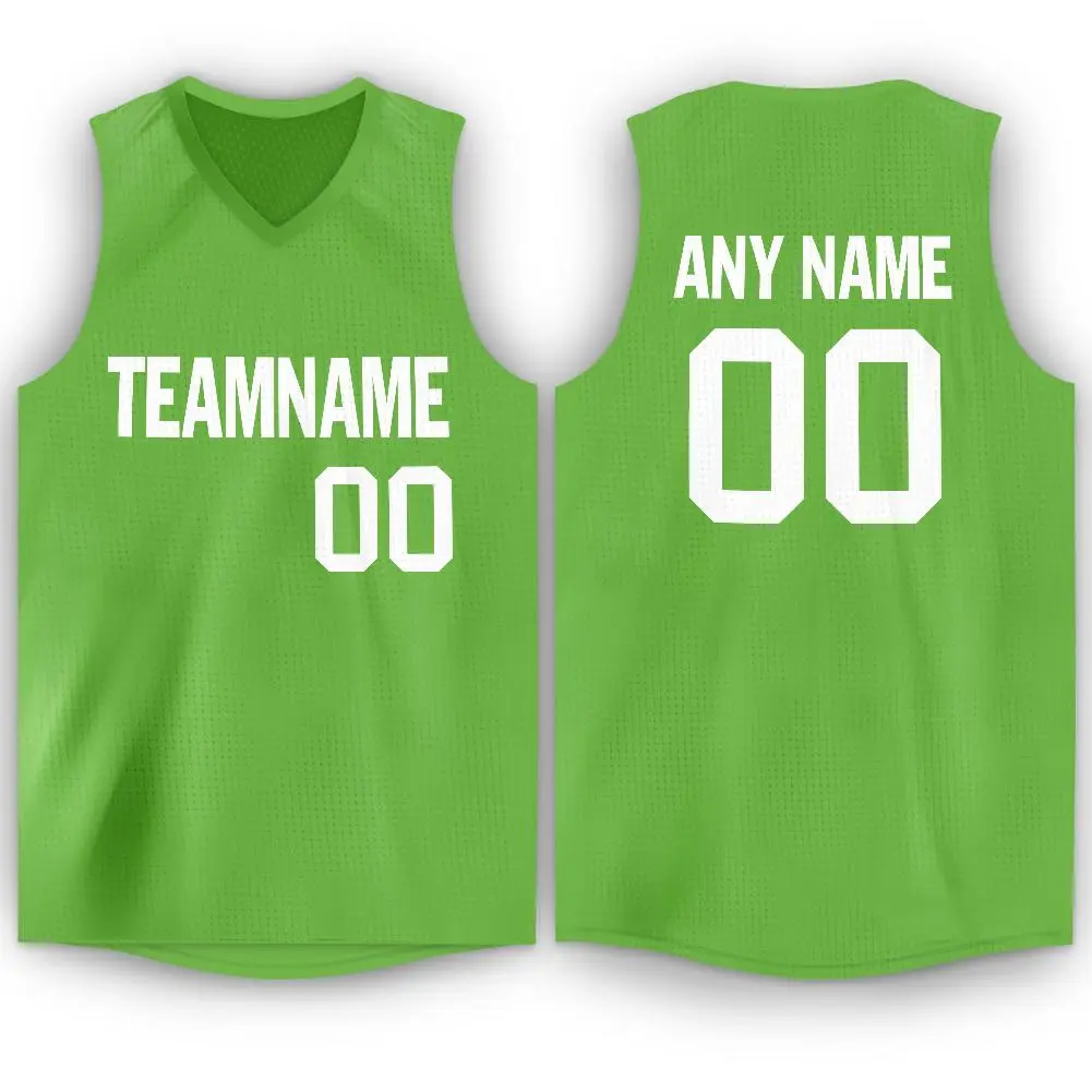 Green White Classic Fashion Sportwear Basketball Jersey