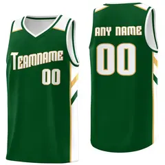 Green White Classic Fashion Sportwear Basketball Jersey