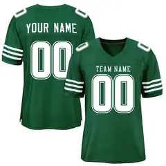 Green White Classic Mesh Authentic Football Jersey