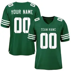 Green White Classic Mesh Authentic Football Jersey