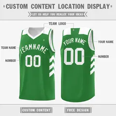 Green White Classic Mesh Sport Basketball Jersey 2