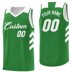 Green White Classic Mesh Sport Basketball Jersey 1