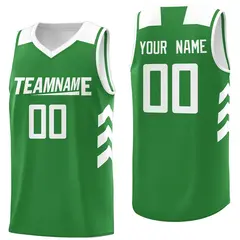 Green White Classic Mesh Sport Basketball Jersey 1