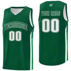Green White Classic Mesh Sport Basketball Jersey