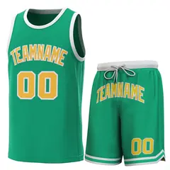 Green White Classic Sets Basketball Jersey 1