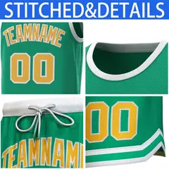 Green White Classic Sets Basketball Jersey 6