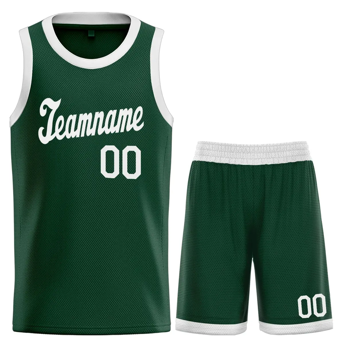 Green White Classic Sets Basketball Jersey