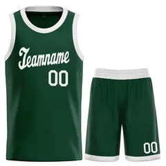 Green White Classic Sets Basketball Jersey 1