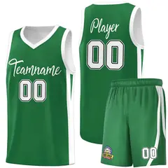 Green White Classic Sets Basketball Uniform Jersey 1