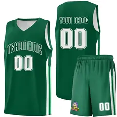 Green White Classic Sets Basketball Uniform Jersey 1