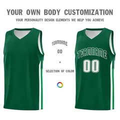 Green White Classic Sets Basketball Uniform Jersey 3