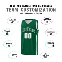 Green White Classic Sets Basketball Uniform Jersey 4