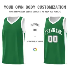 Green White Classic Sets Basketball Uniform Jersey 3