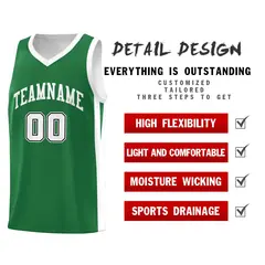 Green White Classic Sets Basketball Uniform Jersey 5