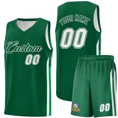 Green White Classic Sets Basketball Uniform Jersey 1