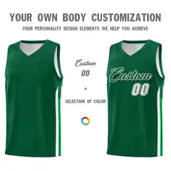 Green White Classic Sets Basketball Uniform Jersey 3