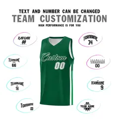Green White Classic Sets Basketball Uniform Jersey 4