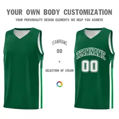 Green White Classic Sets Basketball Uniform Jersey 3