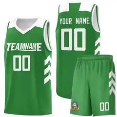 Green White Classic Sets Basketball Uniform Jersey