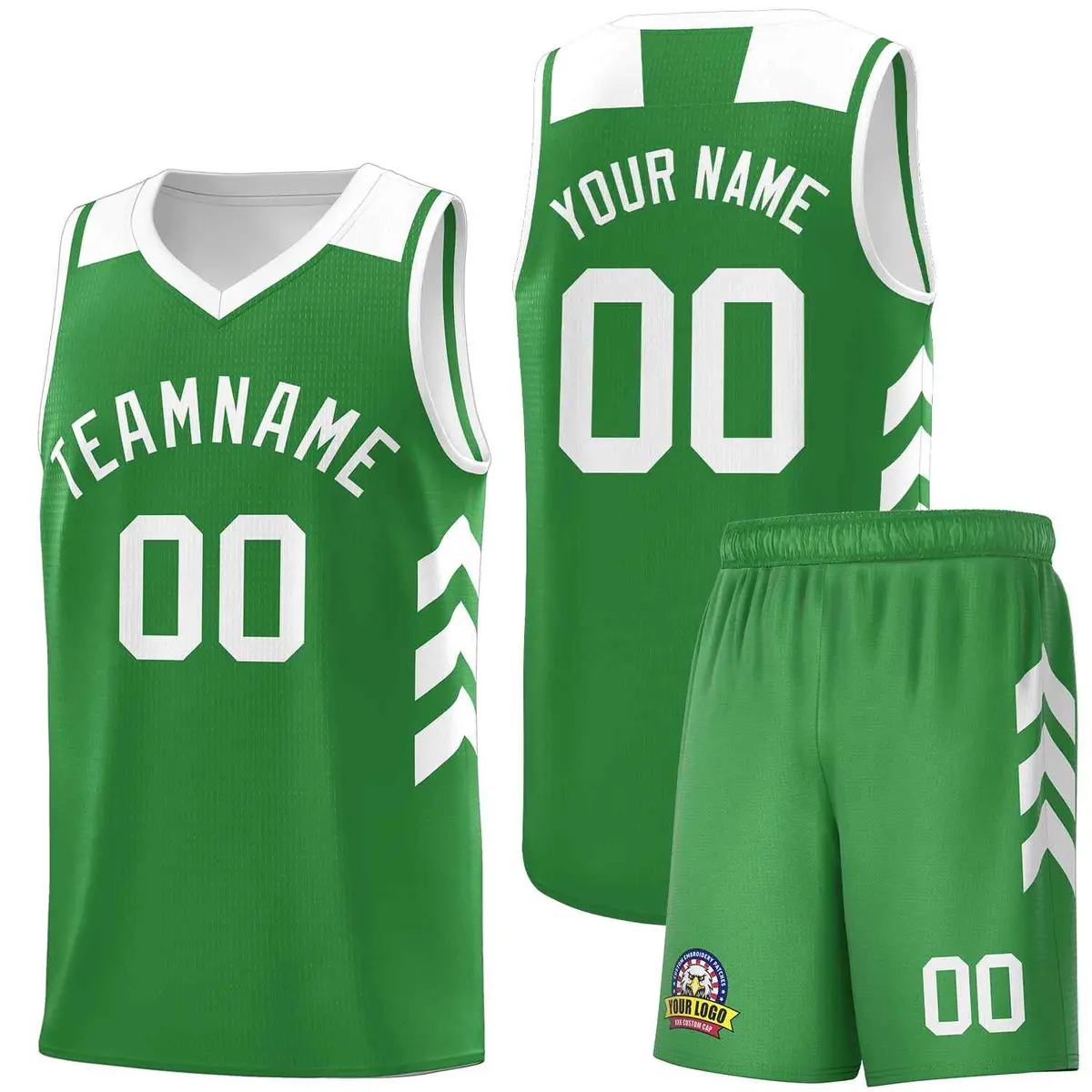 Green White Classic Sets Basketball Uniform Jersey
