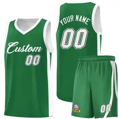 Green White Classic Sets Basketball Uniform Jersey